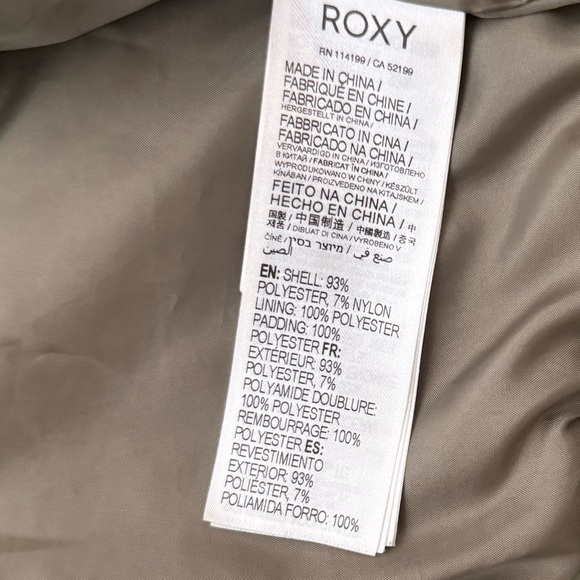 ROXY Women's PATH TO PARADISE Quilted‎ Zip Jacket - Deep Lichen Green Sz S/P - Picture 13 of 15